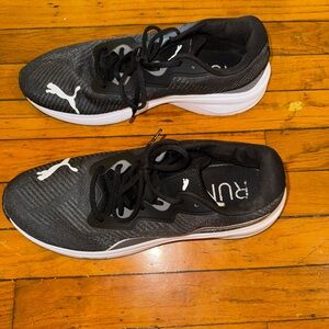 Puma Charcoal and White Athletic Shoes